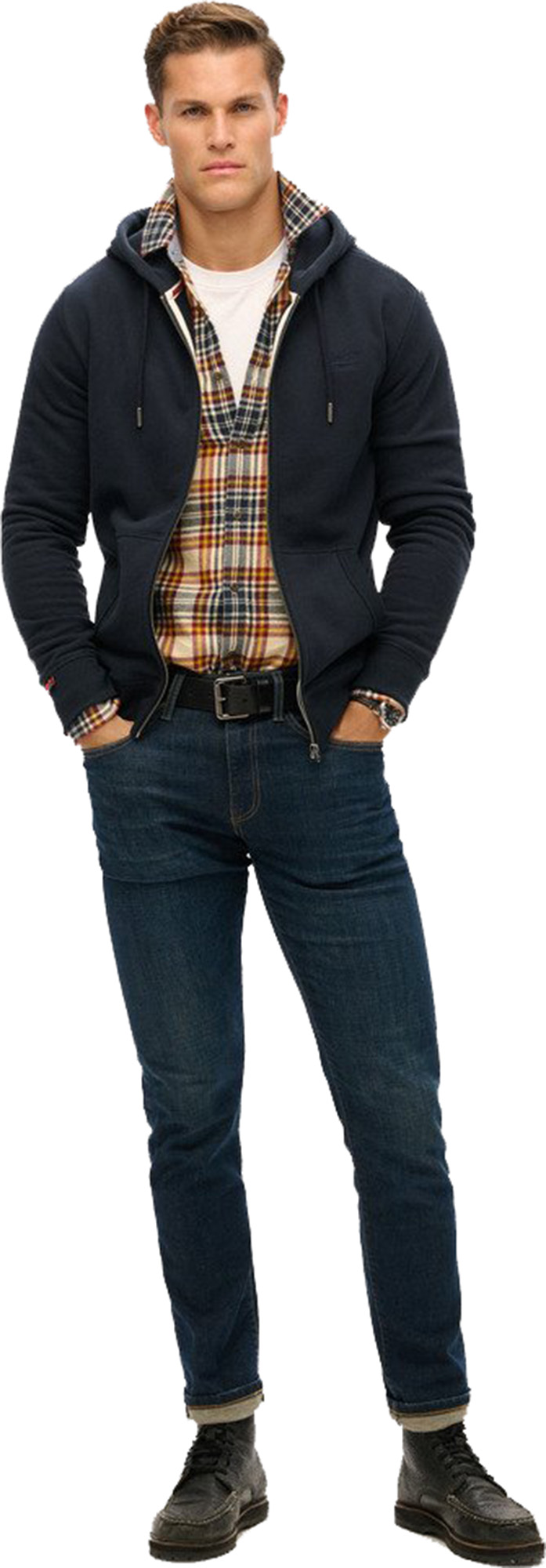 Superdry & Co Essential Logo Φούτερ με φερμουάρ Ναυτικό μπλε 2ΧΛ Γράφημα 3