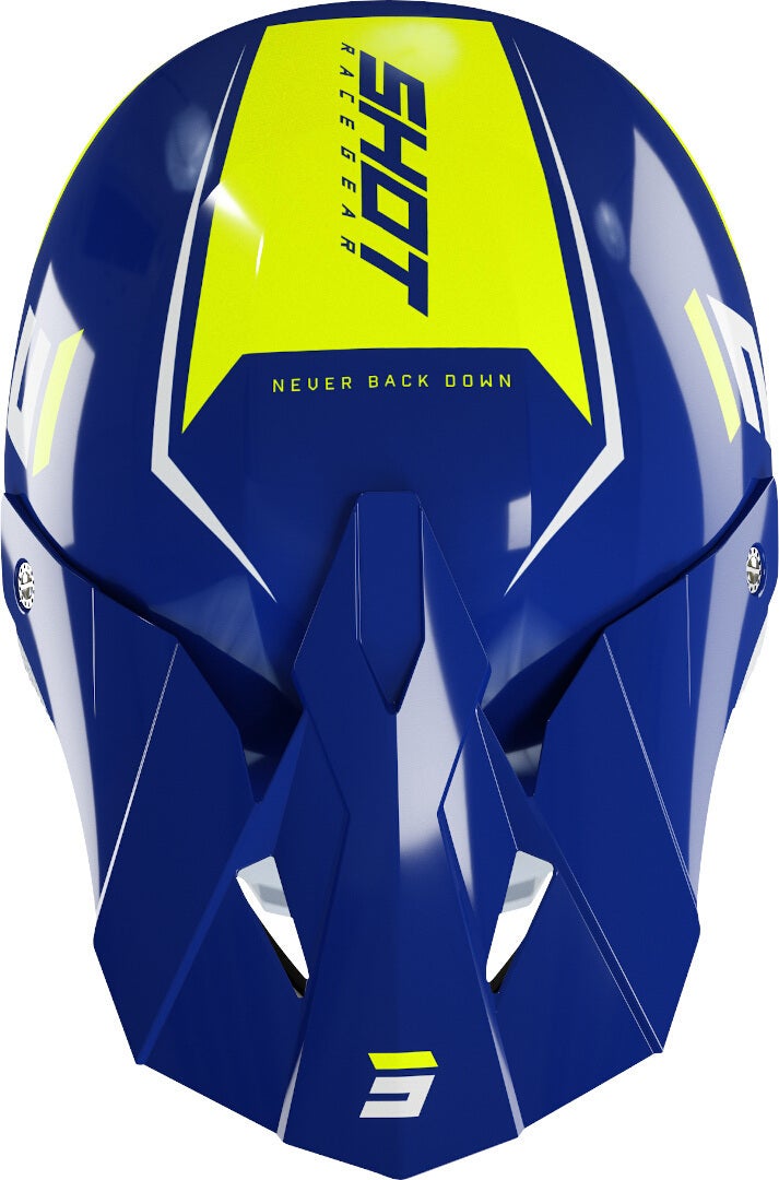 Shot Furious Chase Casco motocross blu/giallo S (55/56) Figura 3