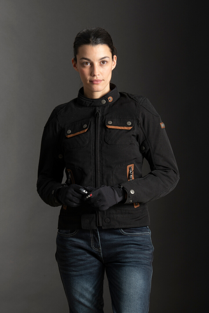 LS2 Bullet imperméable dames moto textile veste noir M Figure 7
