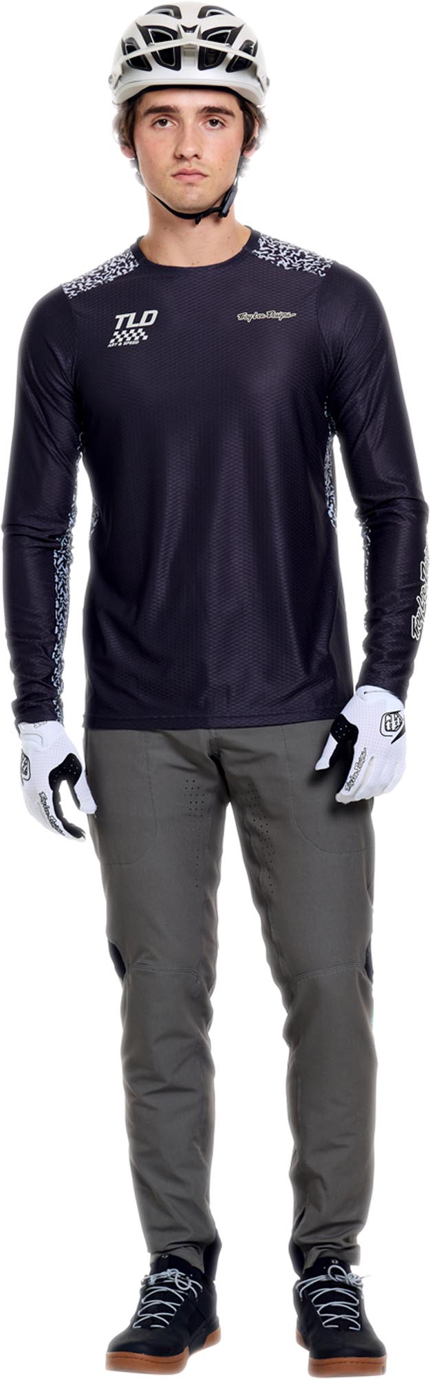 Troy Lee Designs Skyline Pro Air Ridgeline Cykeltrøje Kulstof/grå M Figur 10