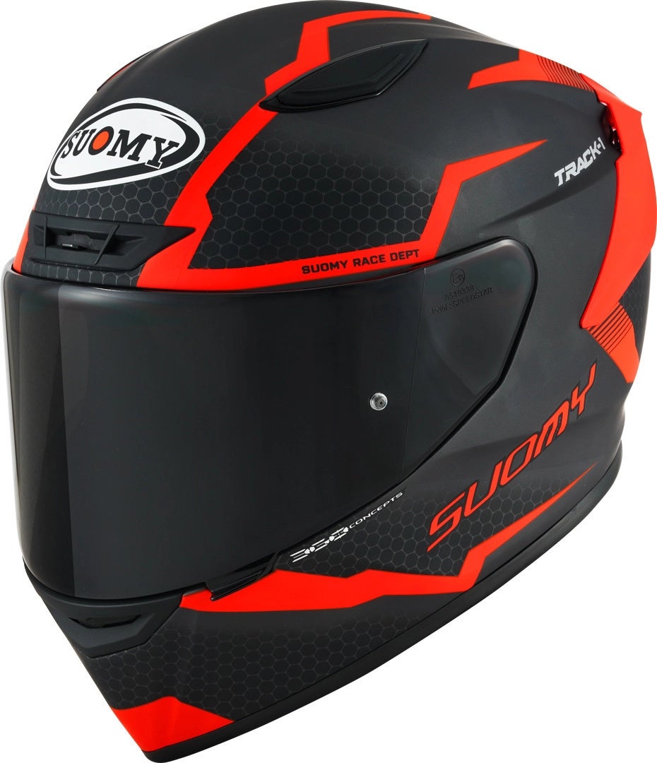 Suomy Track-1 Reaction 2023 Casco nero/rosso M (57/58) Figura 1
