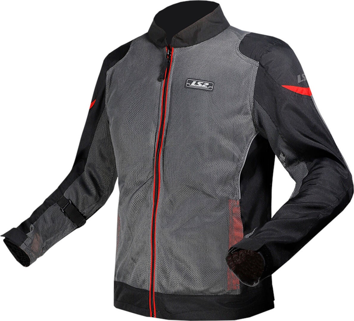 LS2 Airy Giacca tessile da moto grigio scuro/nero/rosso XXL Figura 1