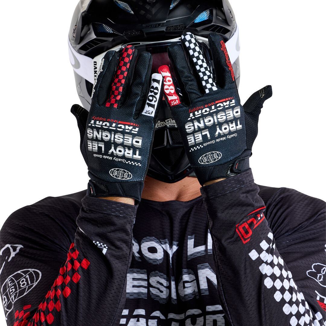 Troy Lee Designs GP Pro Factory Motocross handsker sort/hvid/rød L Figur 3