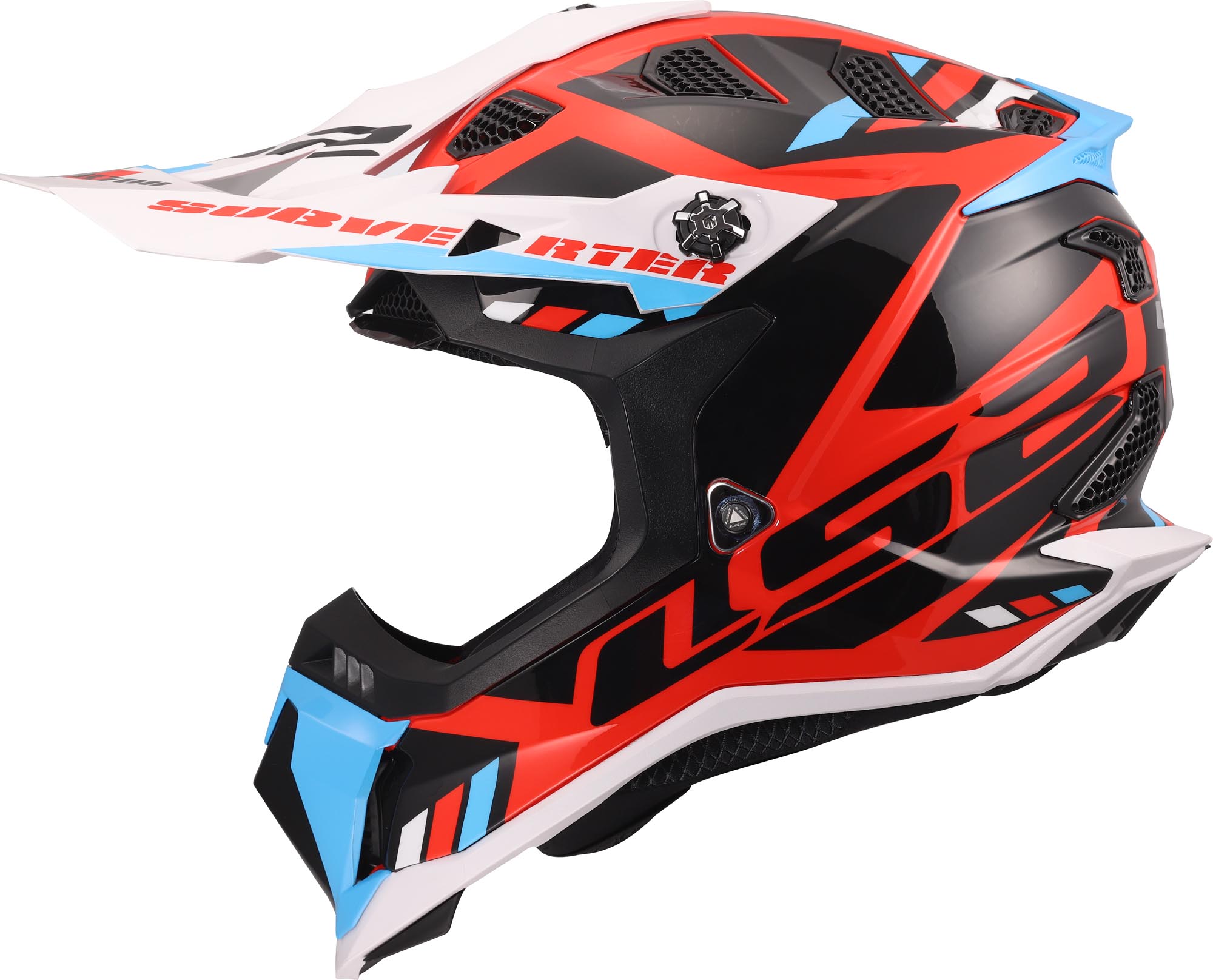 LS2 MX700 Subverter Evo II Stomp Motocross Helmet white/blue/red XL (61/62) Figure 2