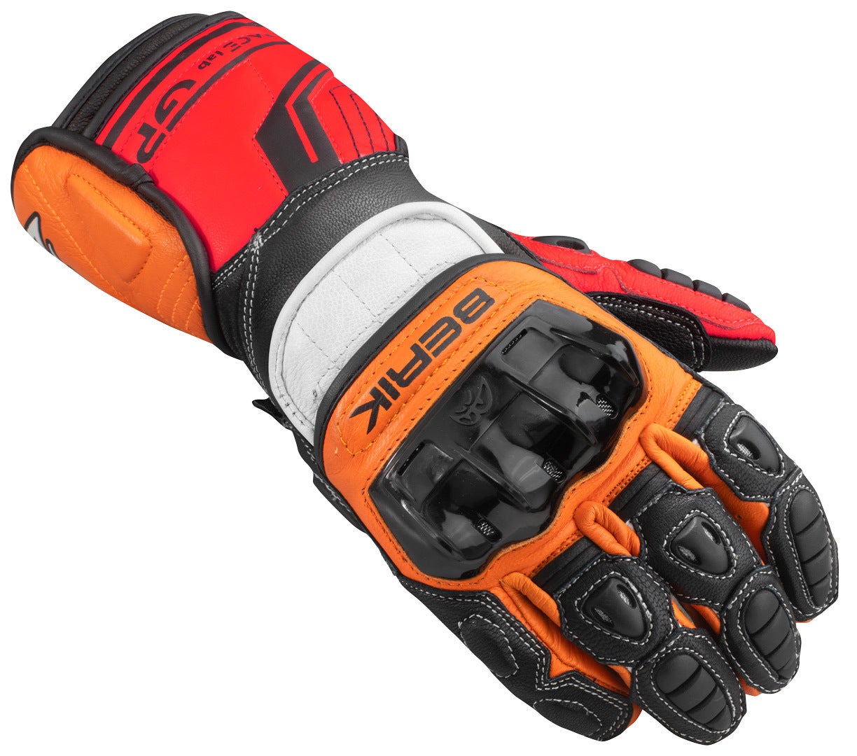 Berik Track Pro Motorcykelhandsker sort/orange L Figur 1