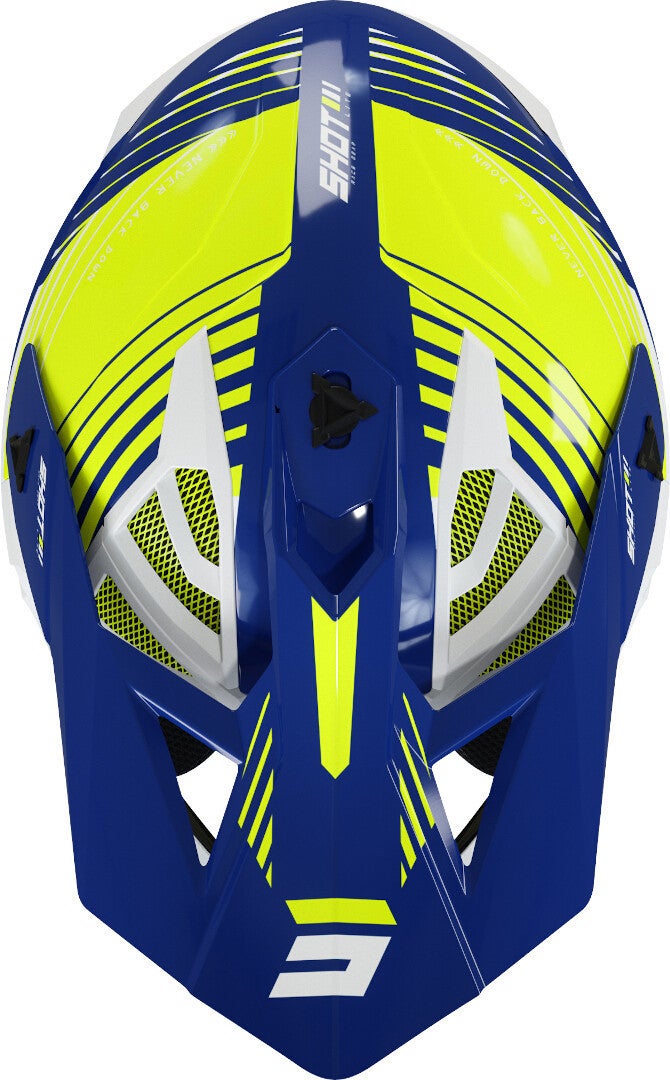 Shot Lite Fury Casco motocross blu/giallo M (57/58) Figura 3