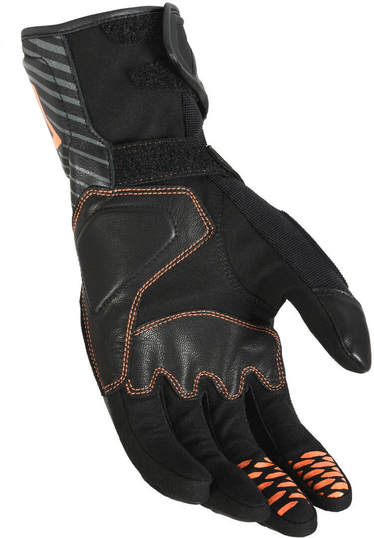 Macna Tempo perforerede motorcykelhandsker sort/orange M Figur 2