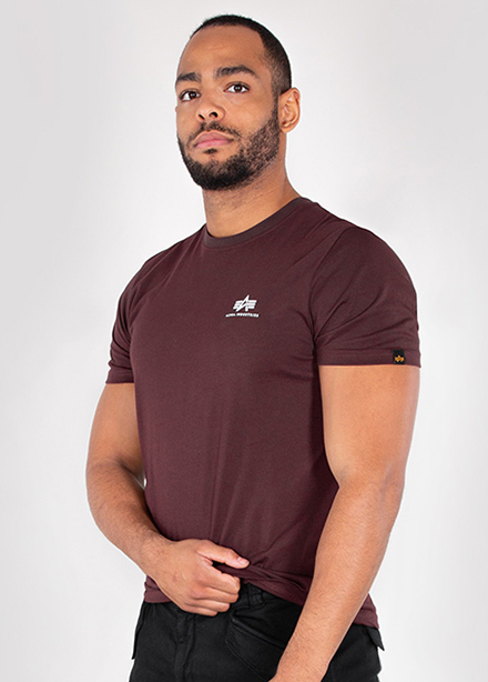 Alpha Industries Basic T Small Logo T-Shirt mahagoni S Abbildung 2