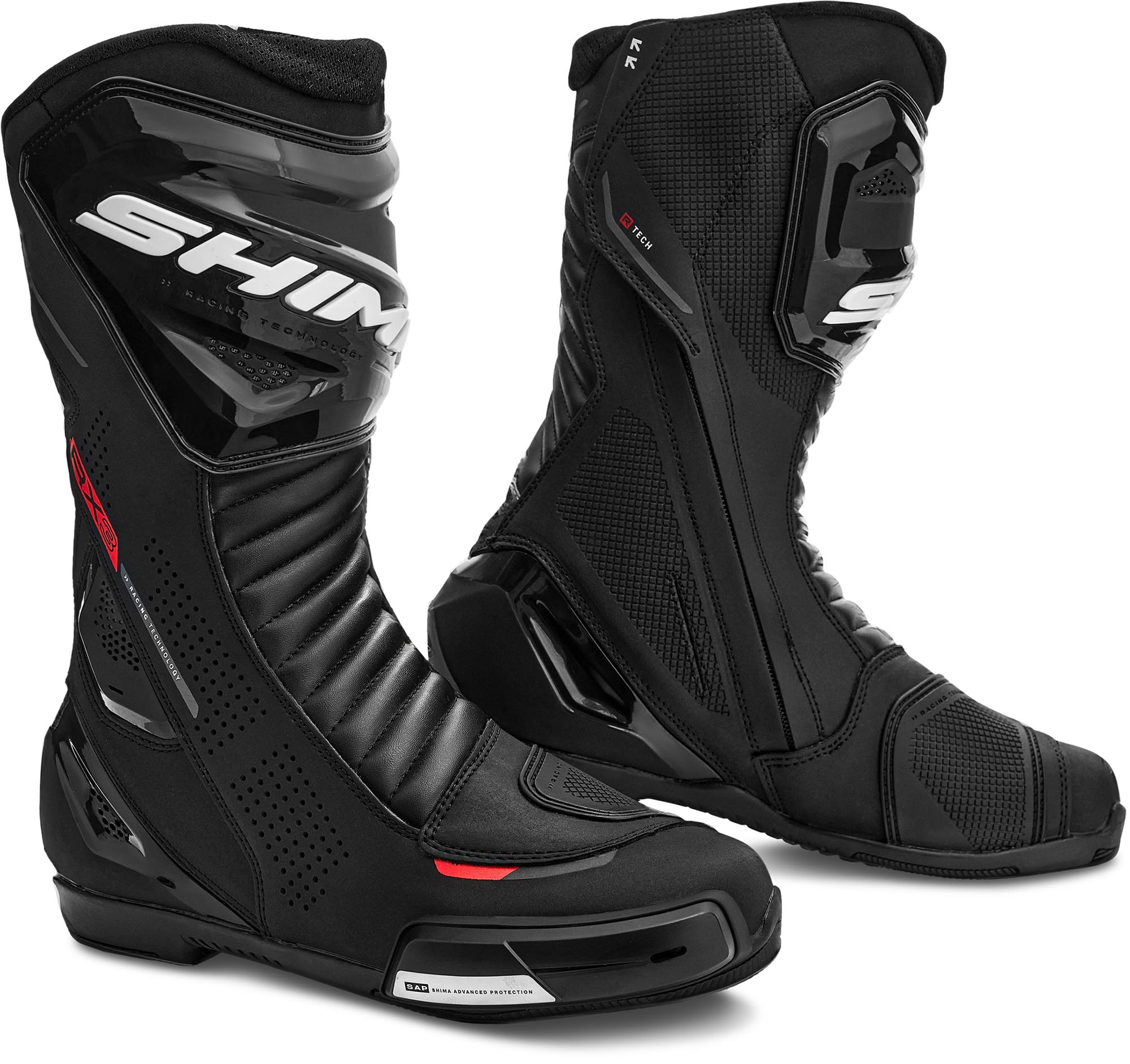 SHIMA RX-3 Stivali da motocicletta nero/rosso 45 Figura 1