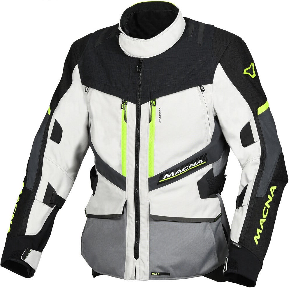 Macna Domane waterproof Motorcycle Textile Jacket light grey/black 3XL Figure 1