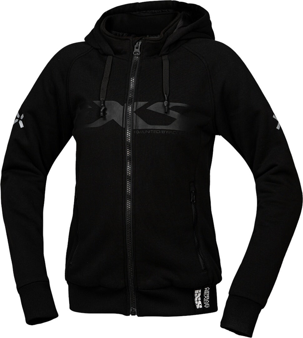 IXS Rapid 1.0 Dame Motorcykel Zip hættetrøje Sort XXL Figur 1