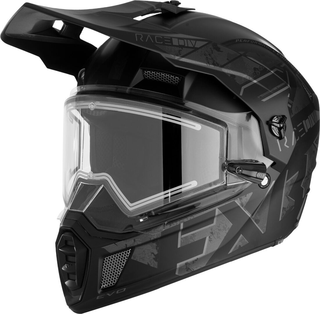 FXR Clutch X Evo Snescooter hjelm sort mat/grå S (55/56) Figur 1
