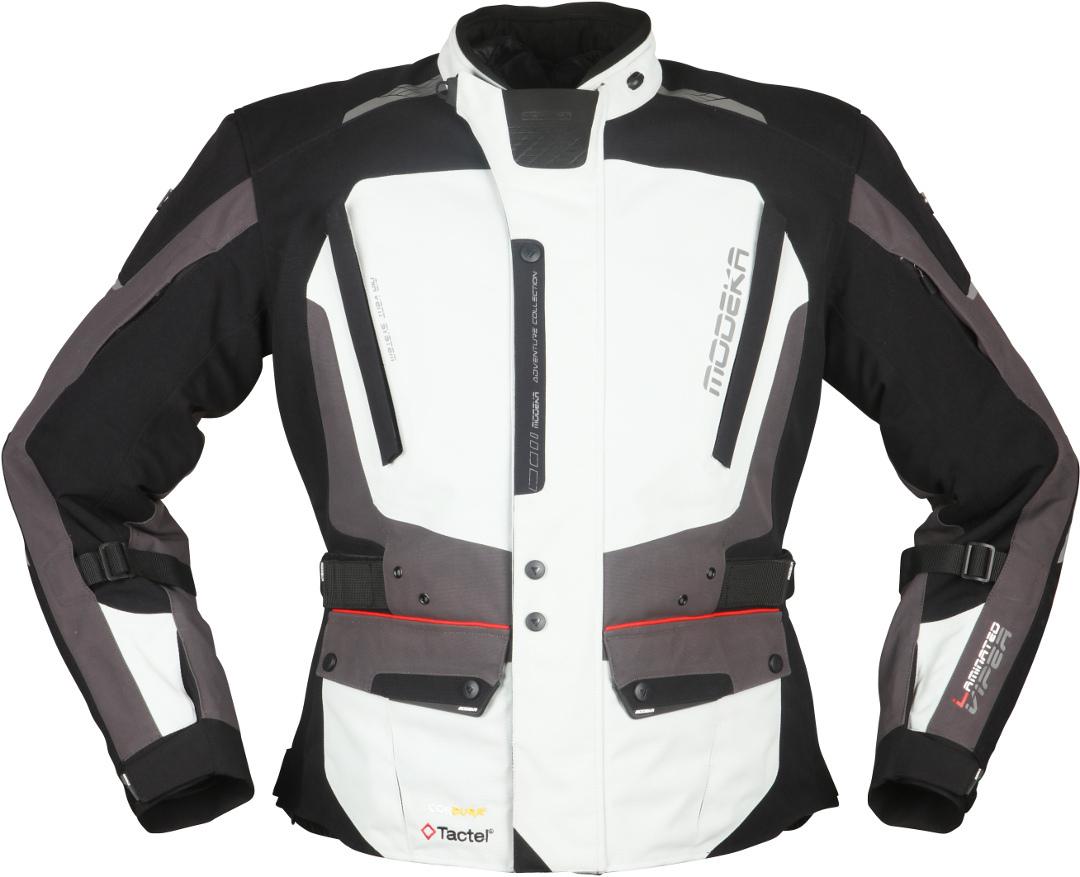 Modeka Viper LT Textilní bunda na motocyklu světle šedá/tmavě šedá/černá XXL Obrázek 1