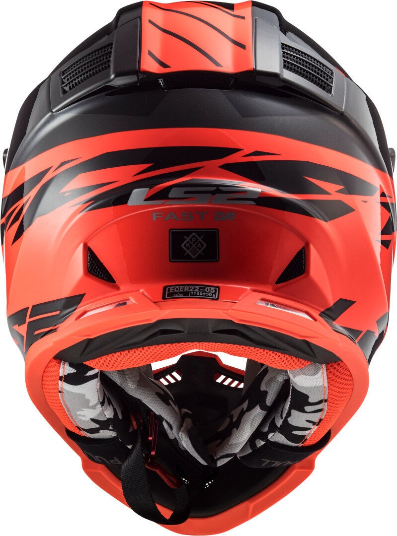 LS2 MX437 Fast Evo Roar Casco Motocross nero opaco/rosso L (59/60) Figura 3