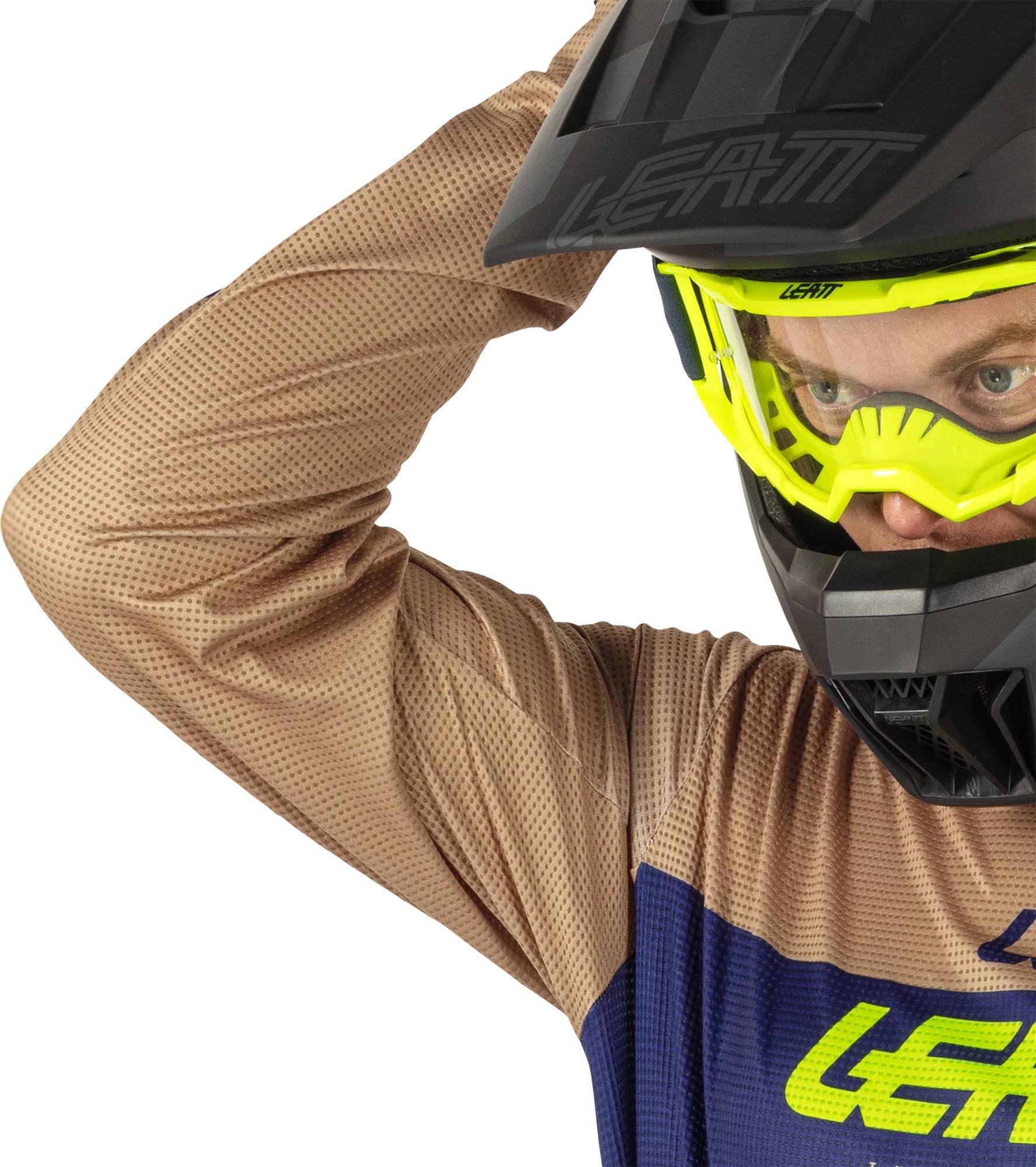 Leatt Moto 3.5 Duo Motocross Jersey blau/braun XL Abbildung 4