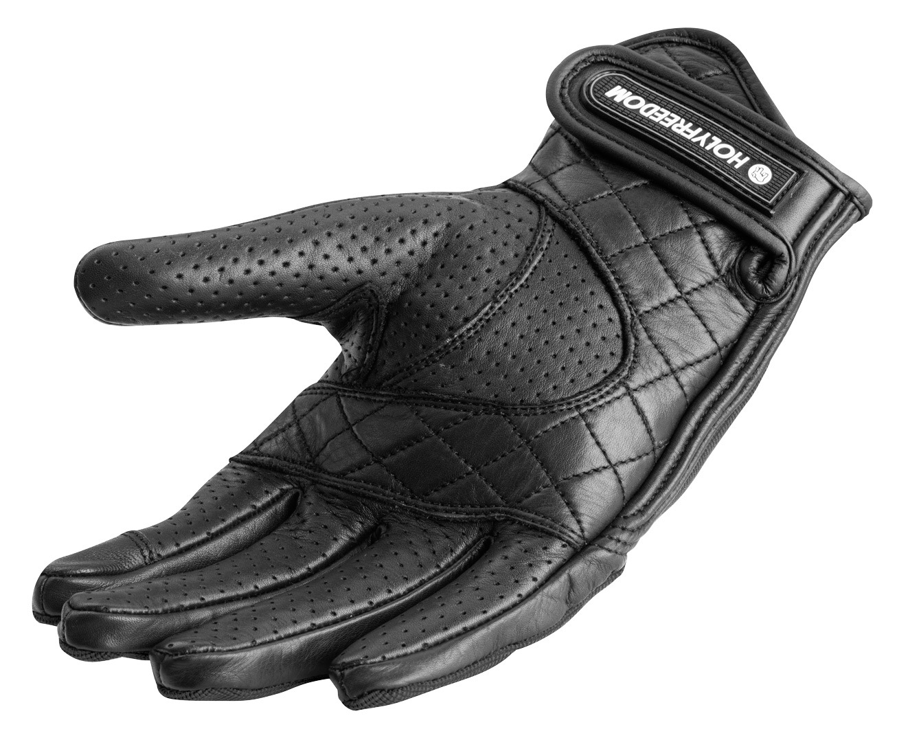 HolyFreedom Tools perforerede motorcykelhandsker Sort/hvid L Figur 4