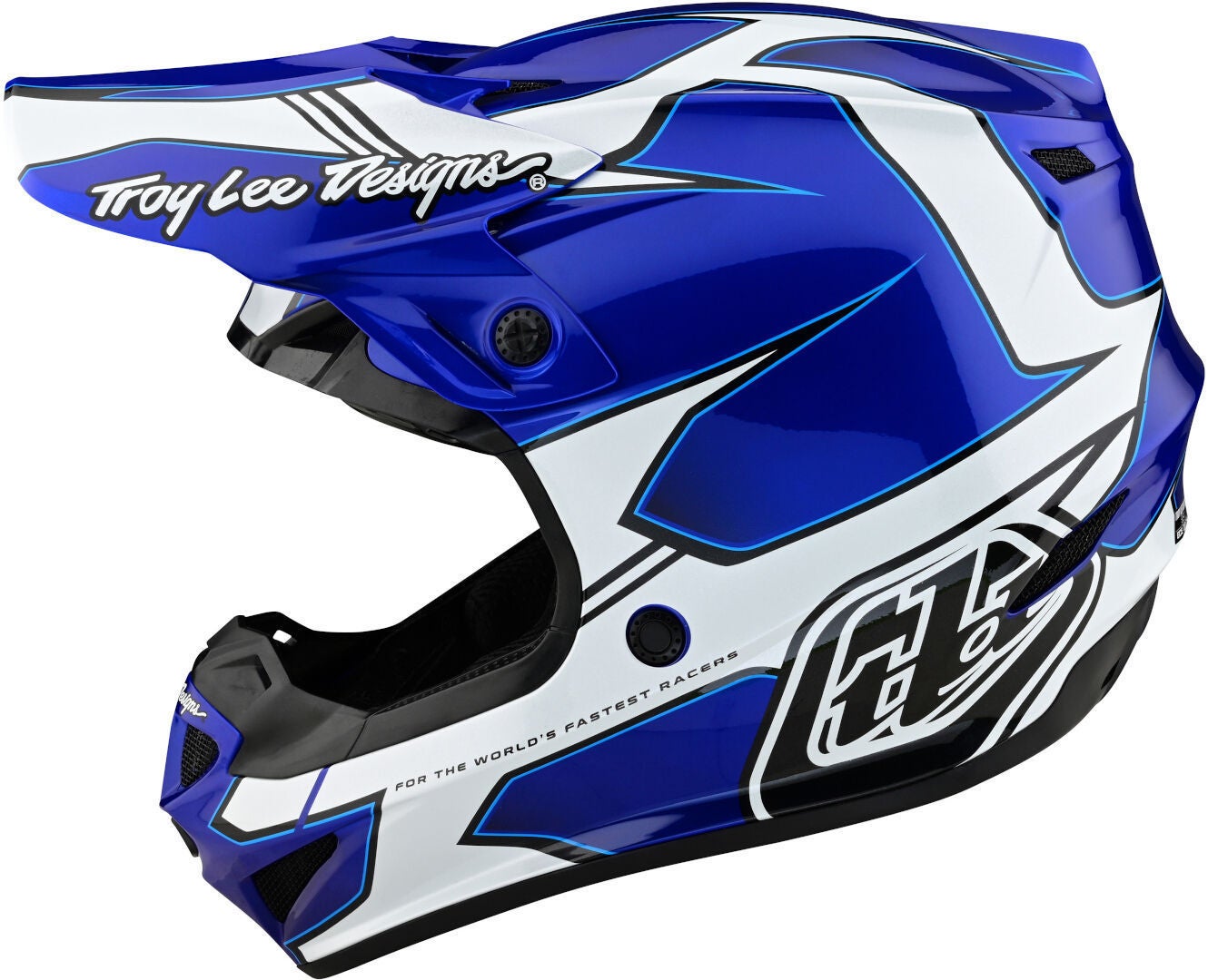 Troy Lee Designs SE4 Polyacrylite Matrix MIPS Casco da motocross blu/argento L (58/59) Figura 2