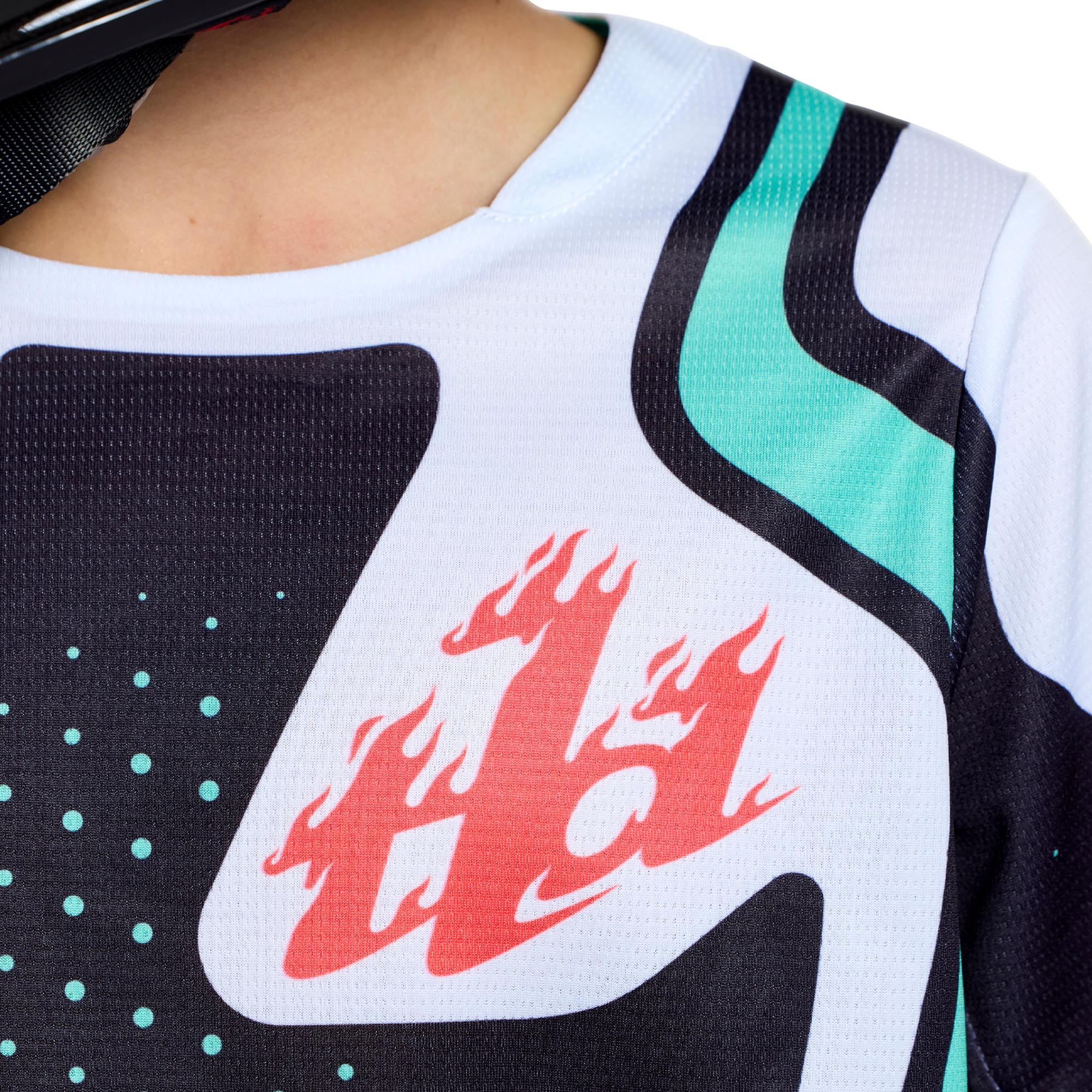 Troy Lee Designs GP Pro Roller Camisa de Motocross Juvenil preto/turquesa XL Figura 7