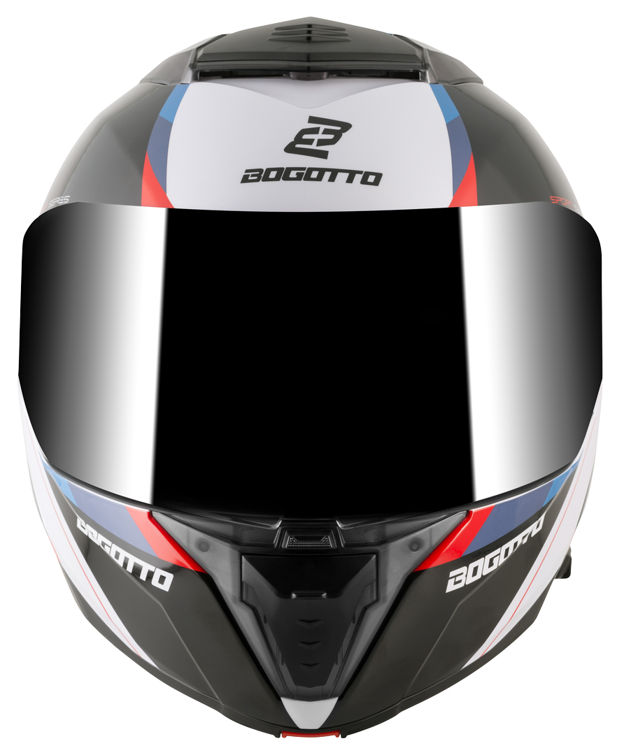 Bogotto FF404 Ezion Cască Flip-Up Negru mat/alb/roșu/albastru XS Figura 5