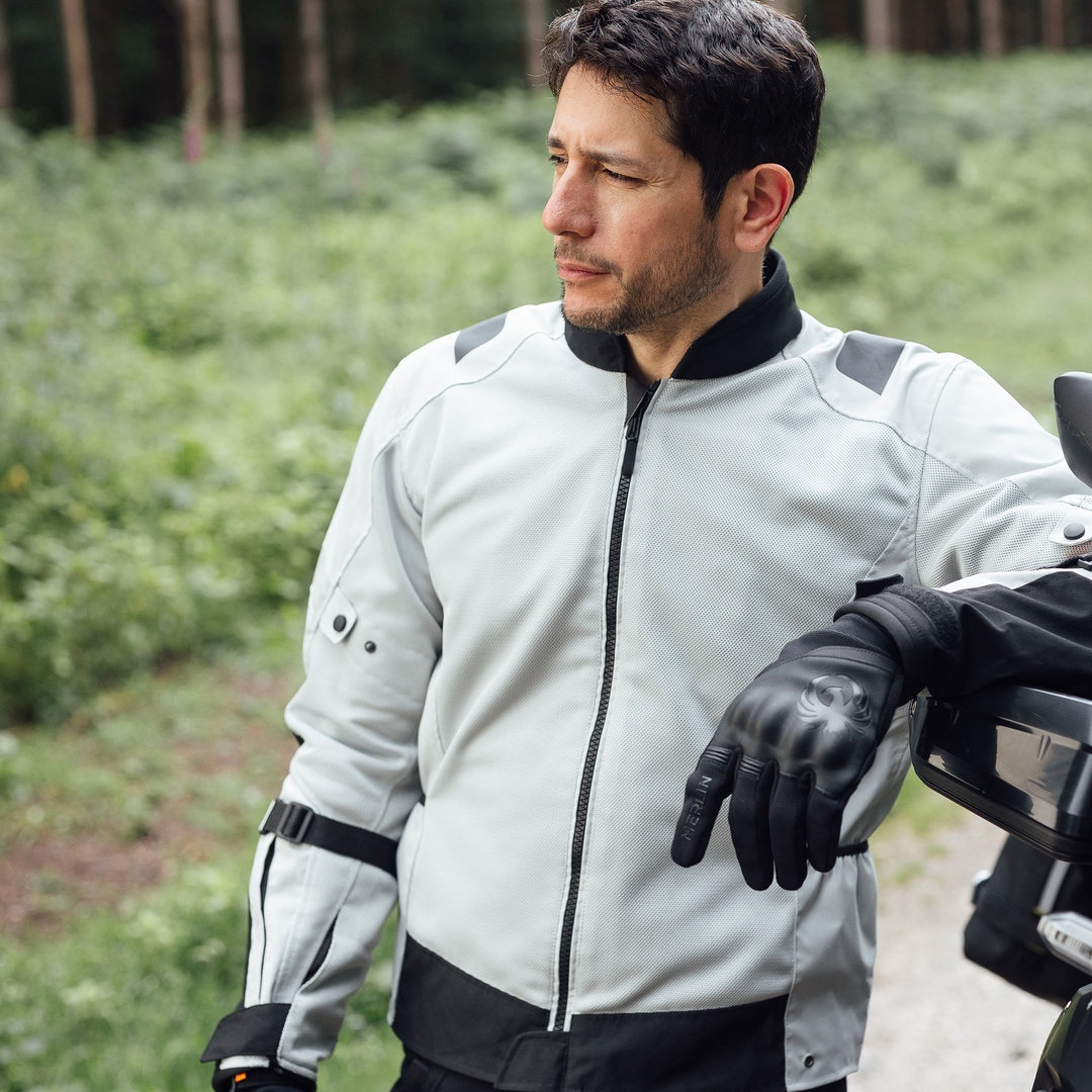Merlin Taos Air Mesh Stretch Motorrad Textiljacke hellgrau/schwarz L Abbildung 3