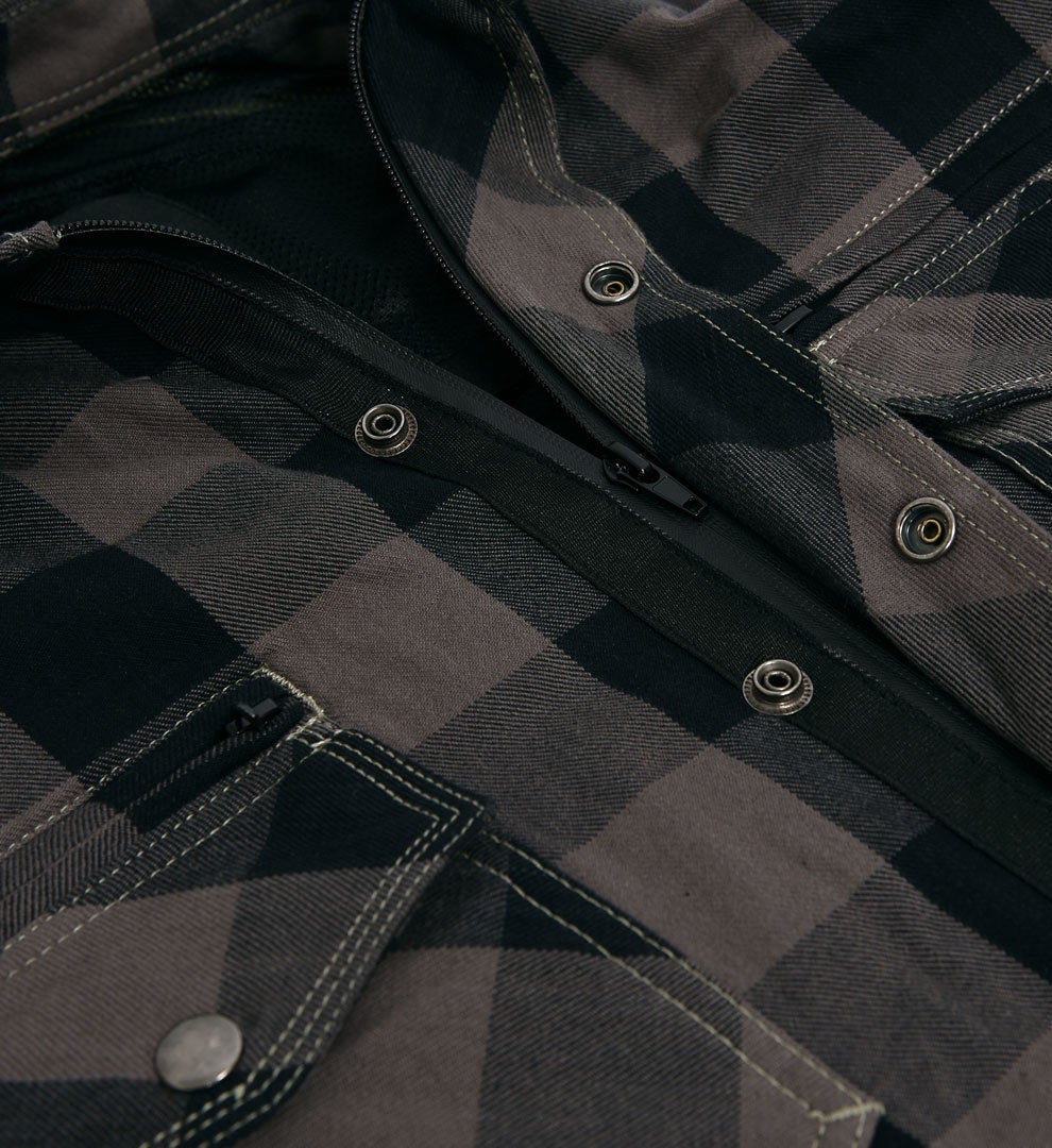 Bores Lumberjack Premium Camicia da moto grigio/nero L Figura 9