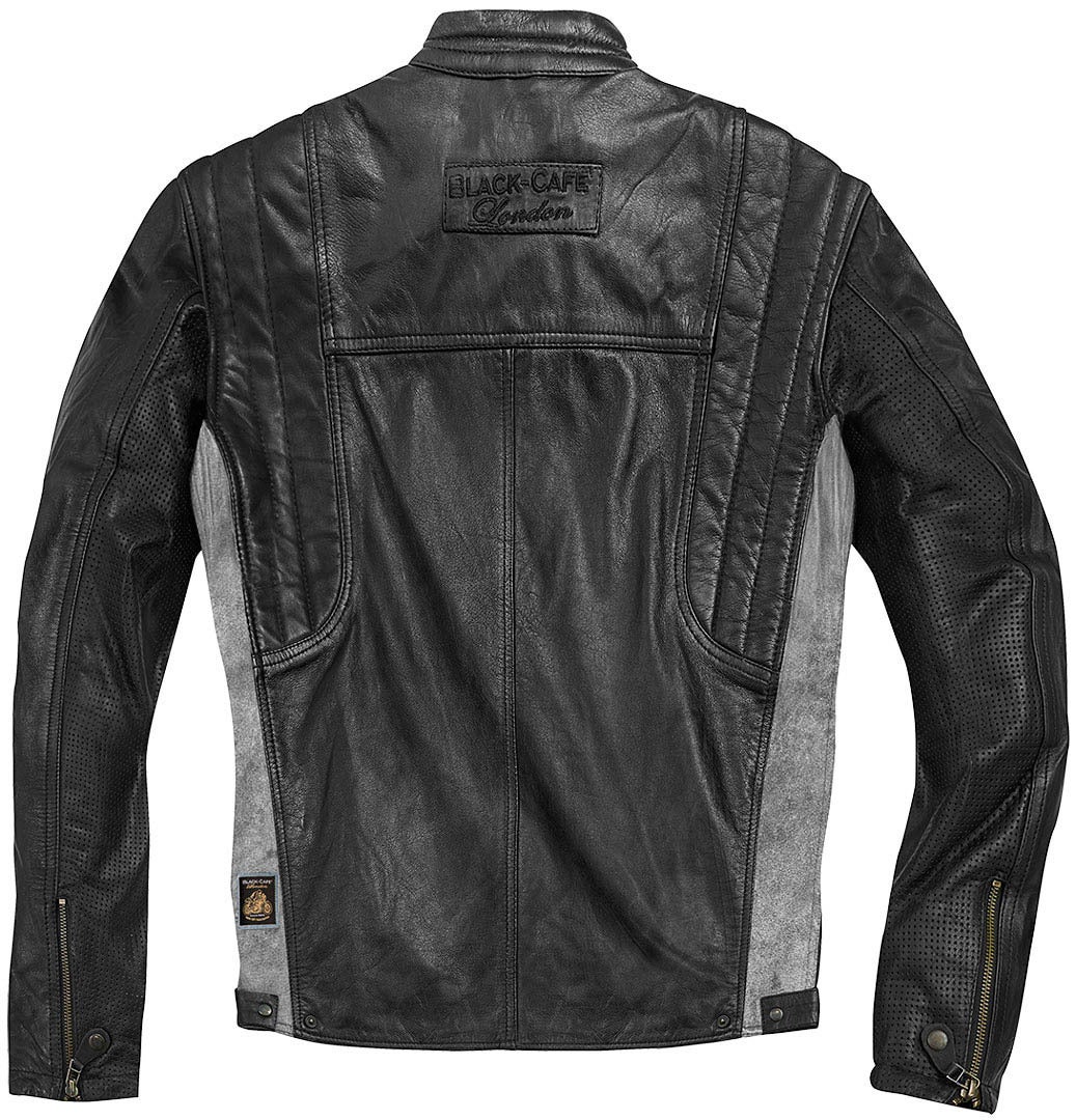 Black-Cafe London Vintage Motorcycle Leather Jacket black 60 Figure 3