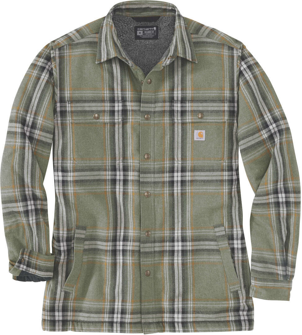 Carhartt Flannel Sherpa Lined Camicia Verde M Figura 1
