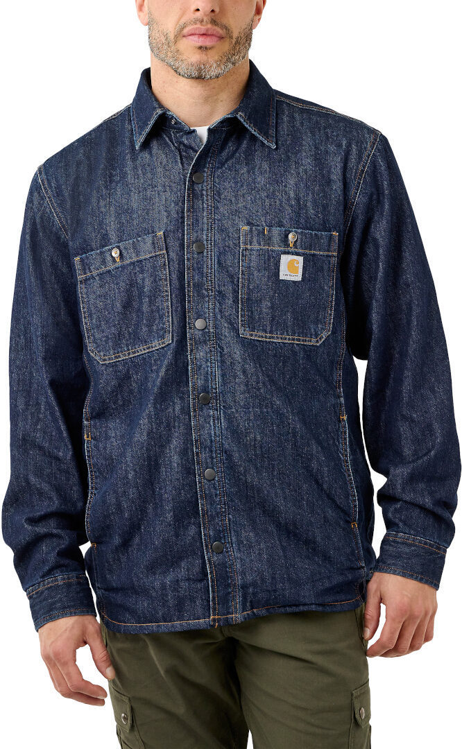 Carhartt Denim Fleece Lined Snap Front Camicia M Figura 2