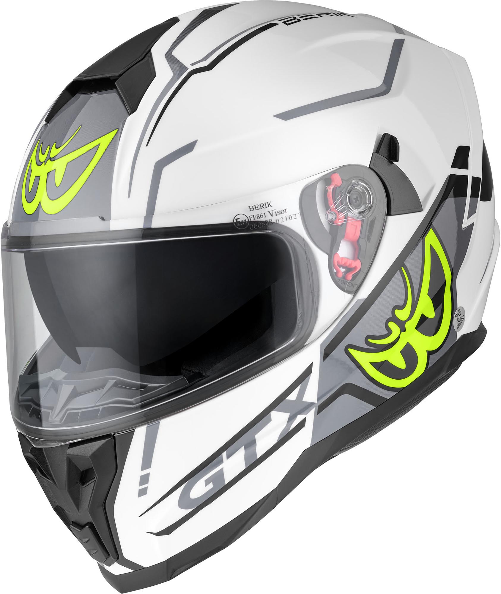 Berik FF869 Arok Casque Blanc/Noir/Jaune 2XL Figure 1