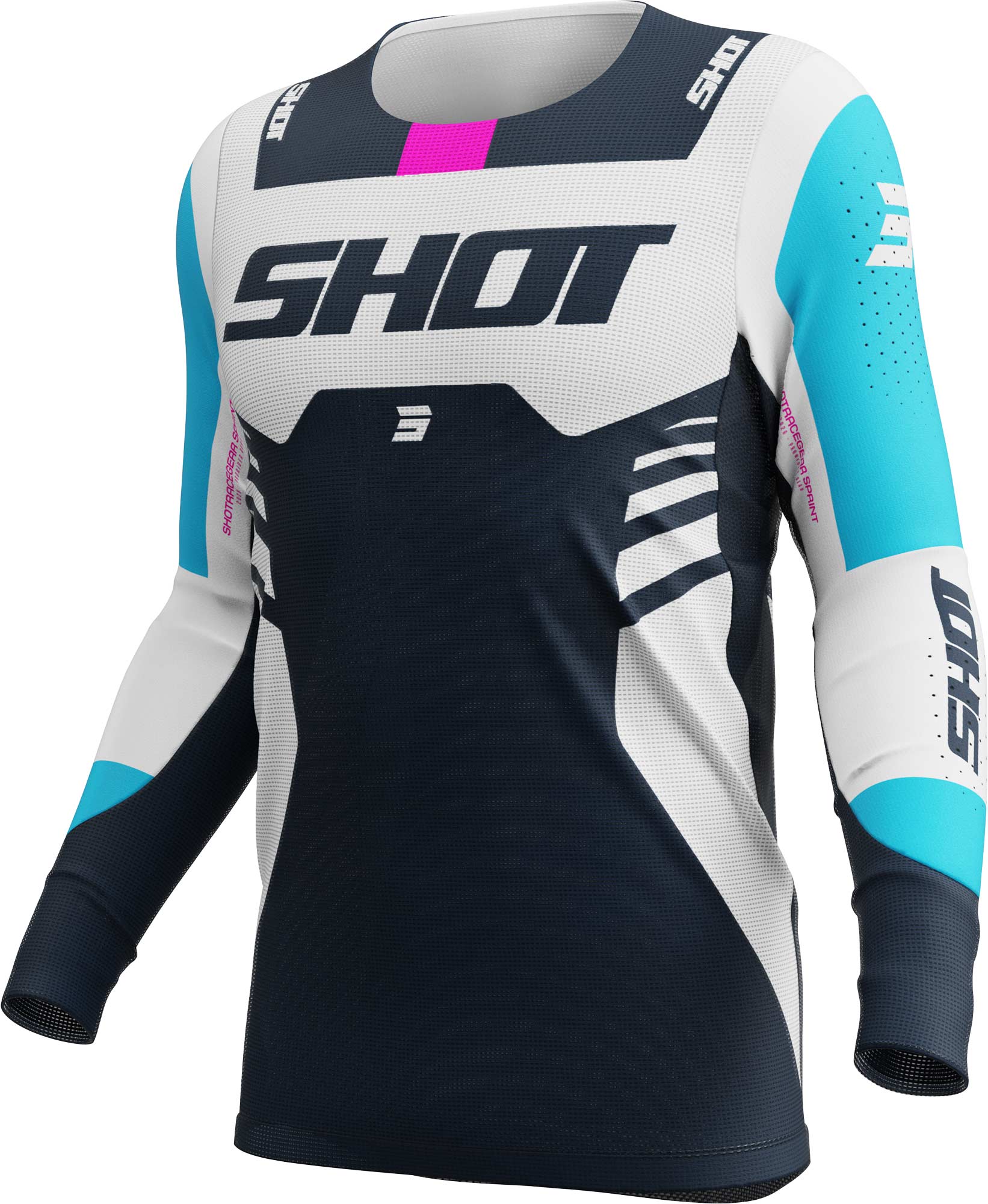 Shot Aerolite Sprint Motocross Jersey blau XL Abbildung 1