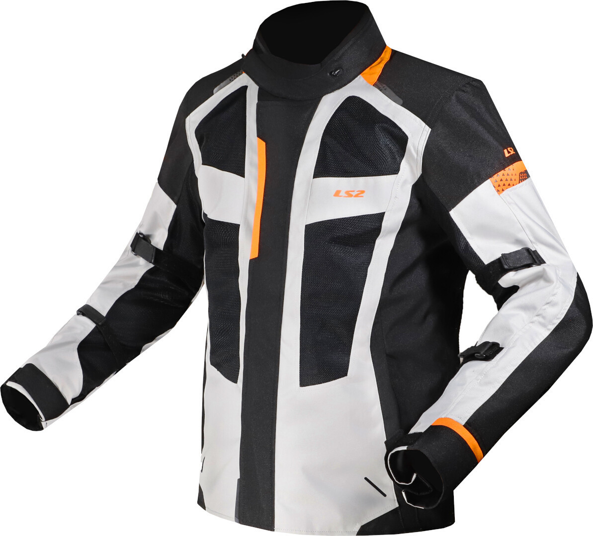 LS2 Scout impermeabile Giacca tessile moto nero/grigio/arancione XL Figura 1
