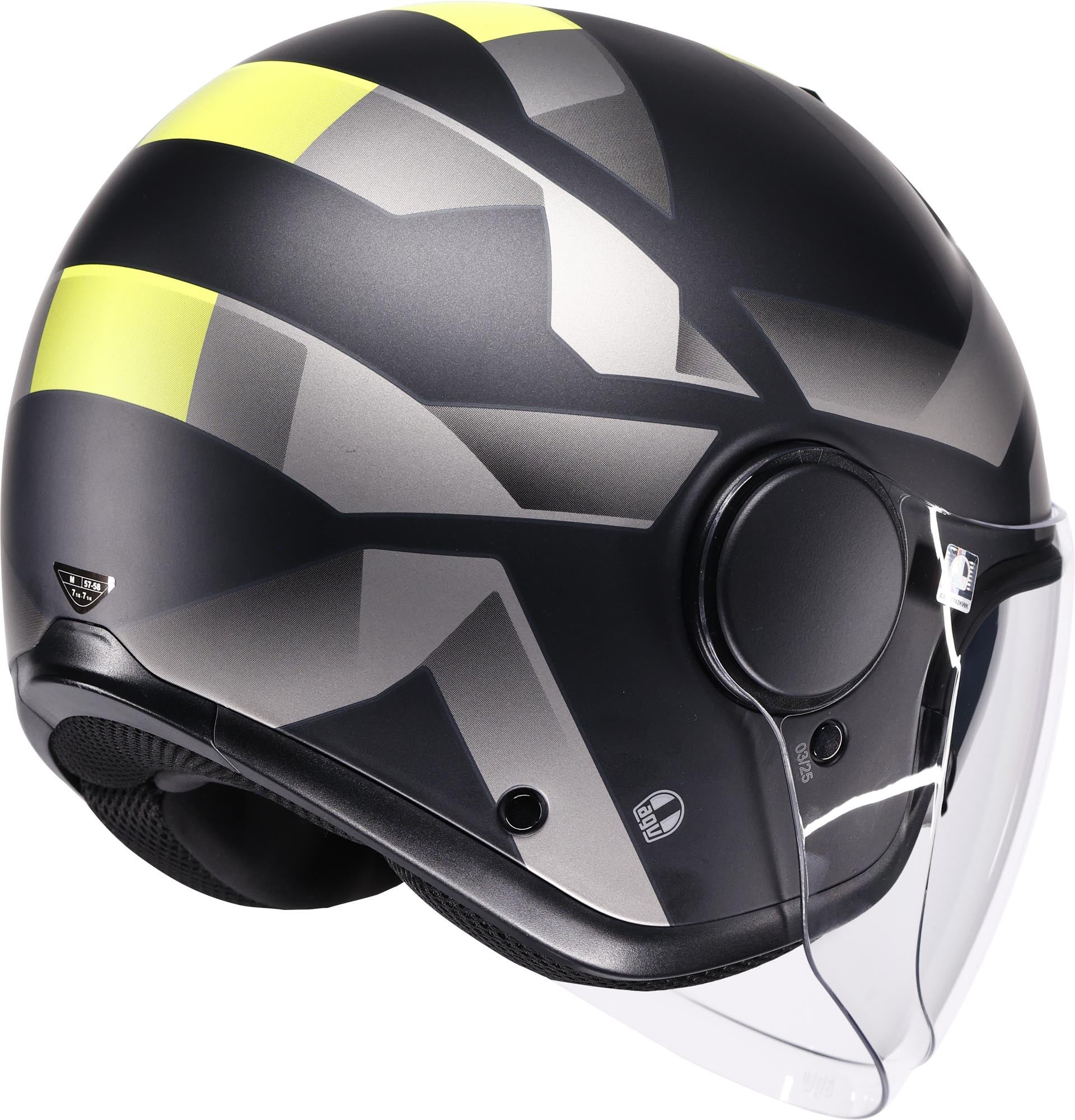 AGV Eteres Camogli Jet Helmet black matt/grey/yellow L (59/60) Figure 6