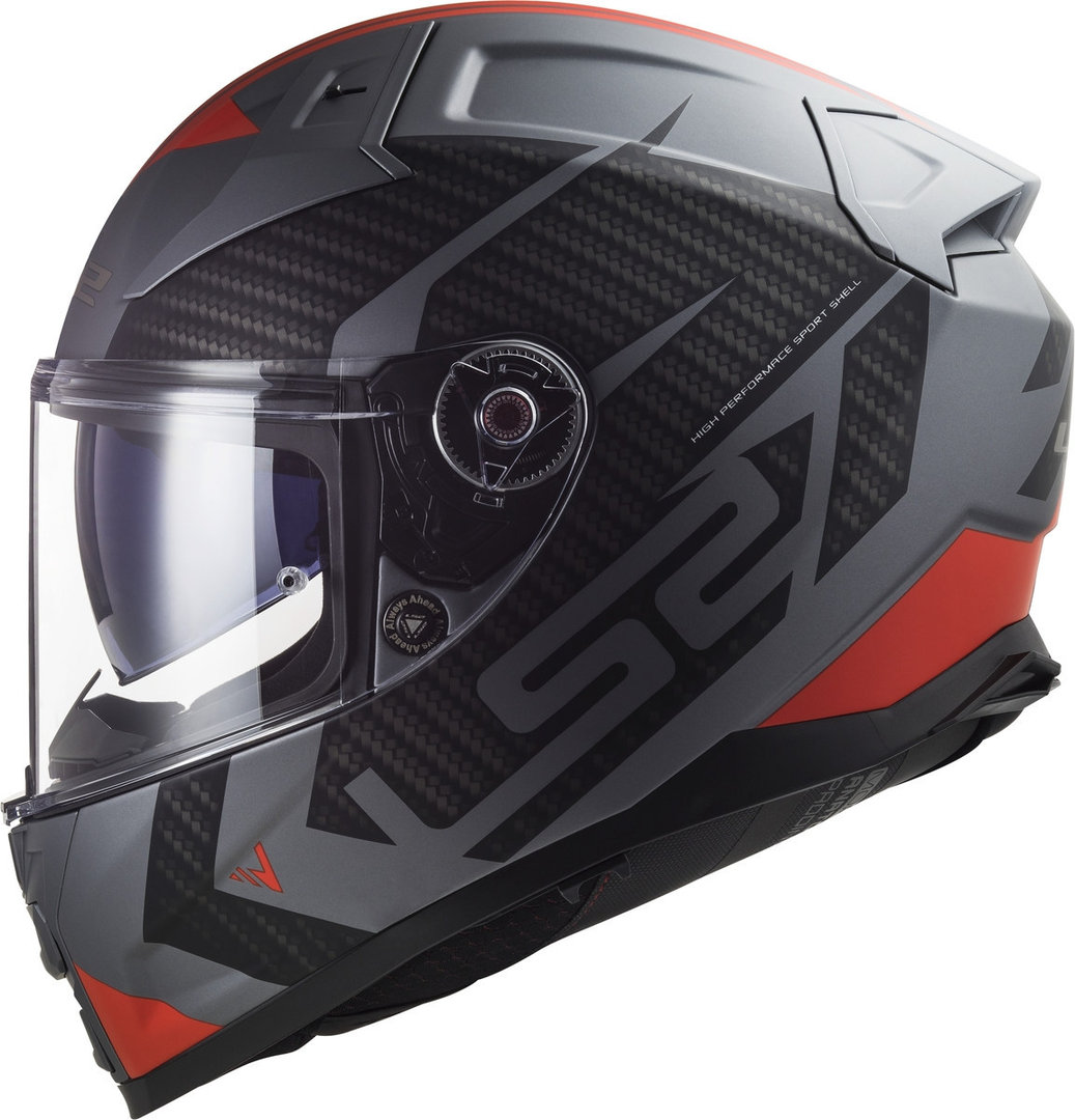 LS2 FF811 Vector II Splitter Helm grijs/rood Verlies (59/60) Figuur 4
