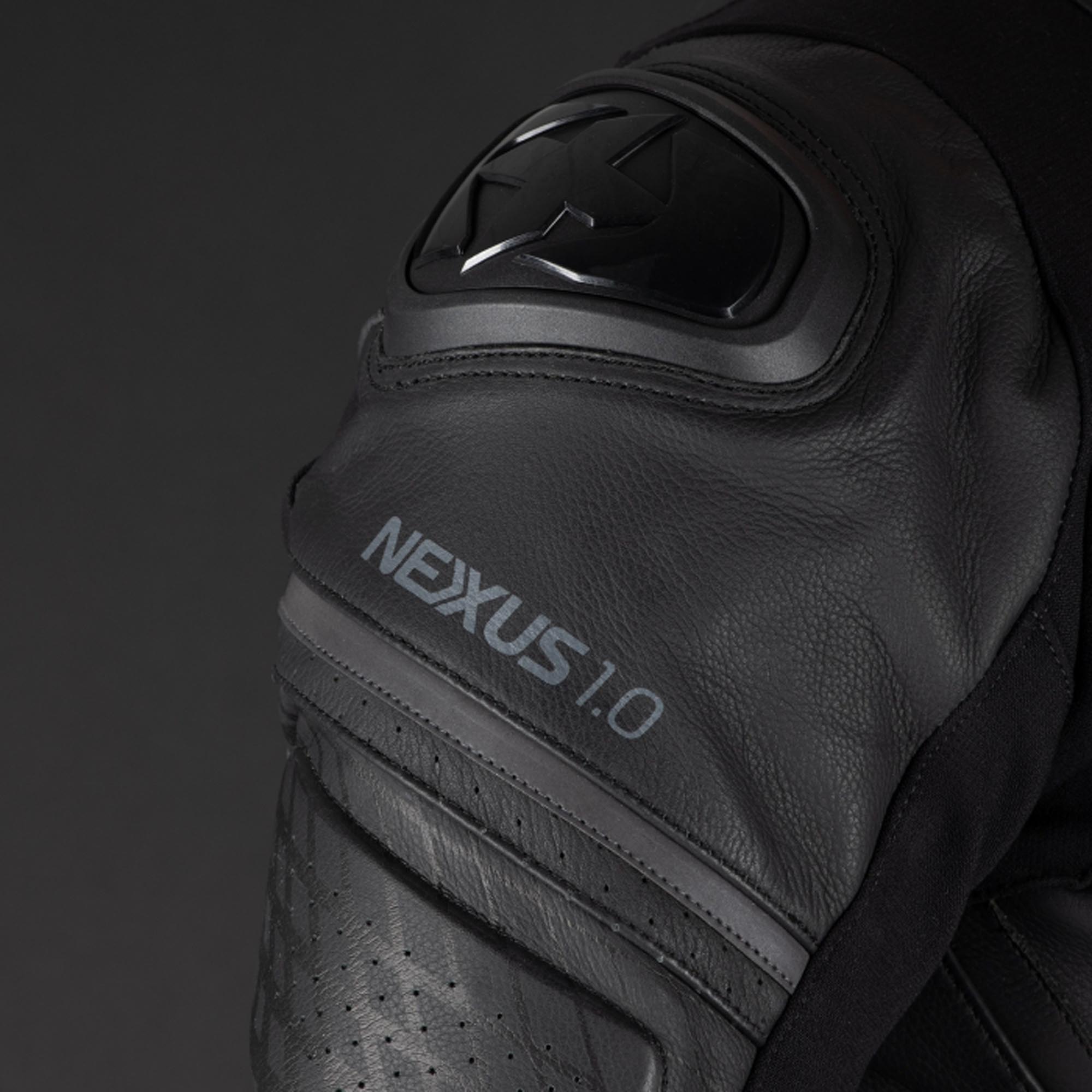 Oxford Nexus 1.0 Jaqueta de couro de motocicleta Furtividade Negra 48 Figura 6