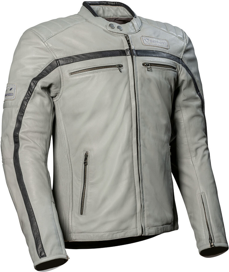 DIFI Houston Motorcycle Leather Jacket light grey/black 56 Figure 1