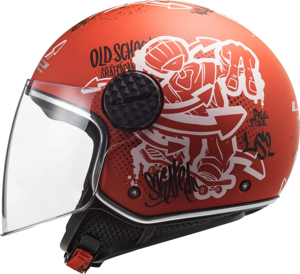 LS2 OF558 Sphere Lux Skater Jet Helmet red S Figure 2