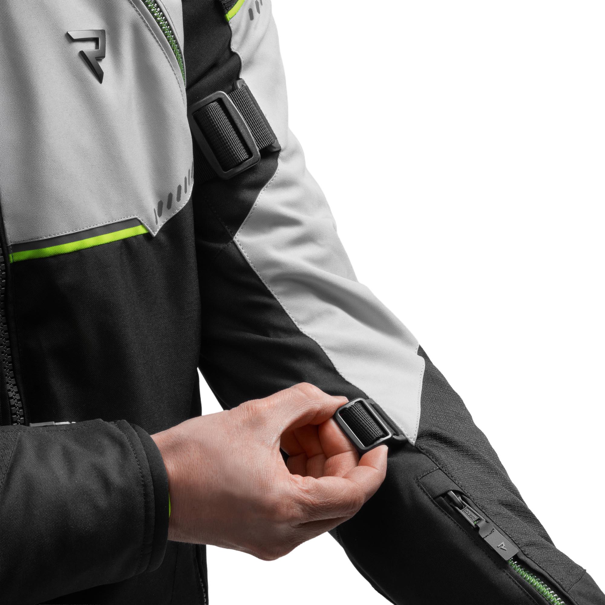 Rebelhorn Swift waterproof Motorcycle Textile Jacket light grey/yellow S Figure 9