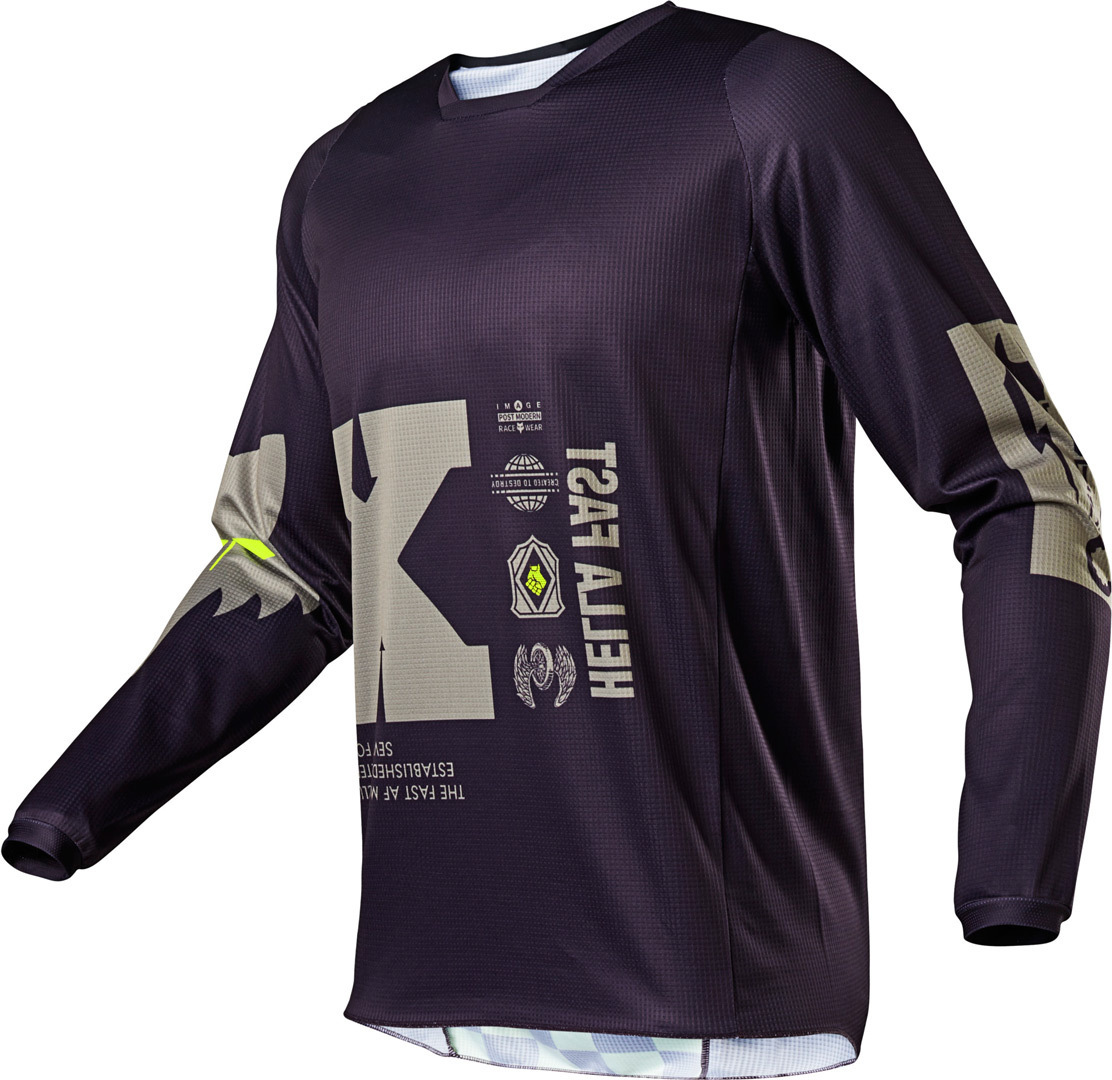FOX 180 Illmatik Motocross Jersey lilla/gul S Figur 1