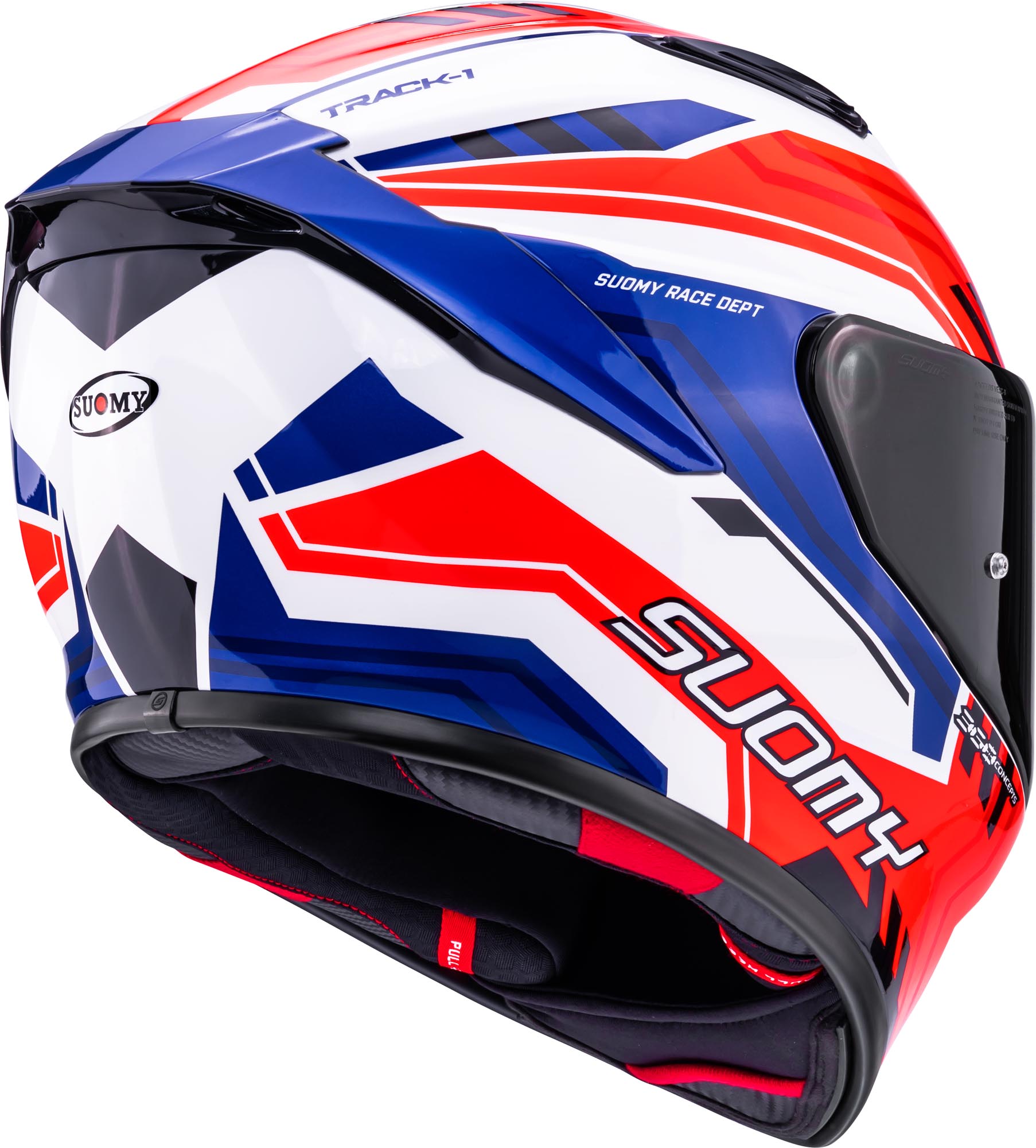Suomy Track-1 Framework Helm wit/rood/blauw S (55/56) Figuur 5