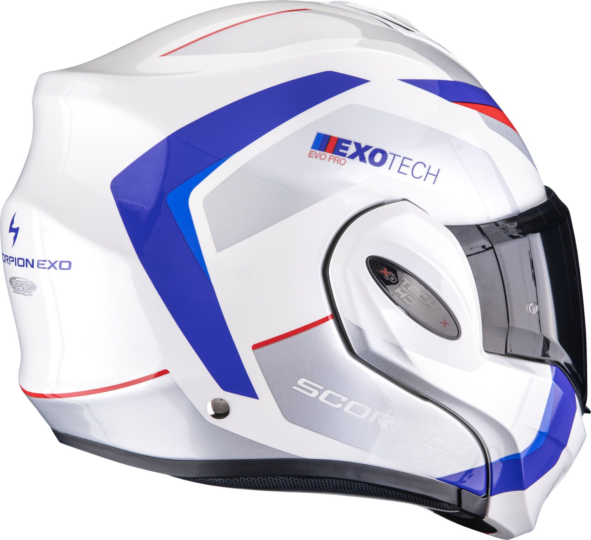 Scorpion Exo-Tech Evo Pro Acuti Klapphelm weiß/blau/rot M (57/58) Abbildung 3