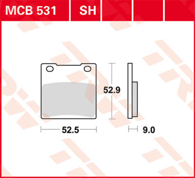 TRW Lucas Sinterbelag MCB531SH Figur 1