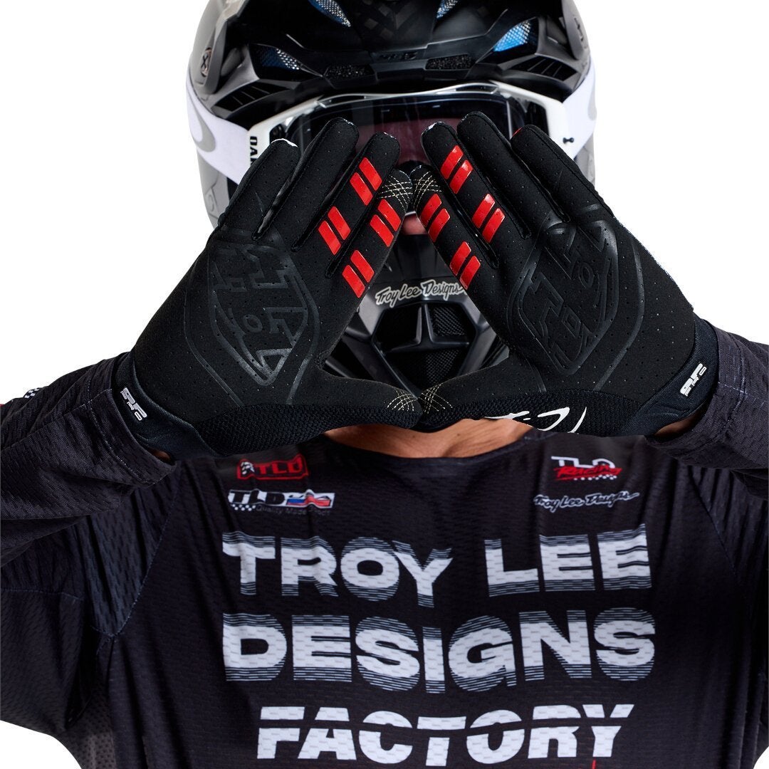 Troy Lee Designs GP Pro Factory Motocross handsker sort/hvid/rød L Figur 4