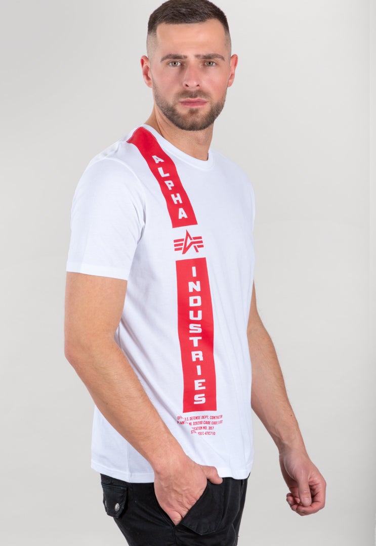 Alpha Industries Defense T-shirt wit/rood M Figuur 3