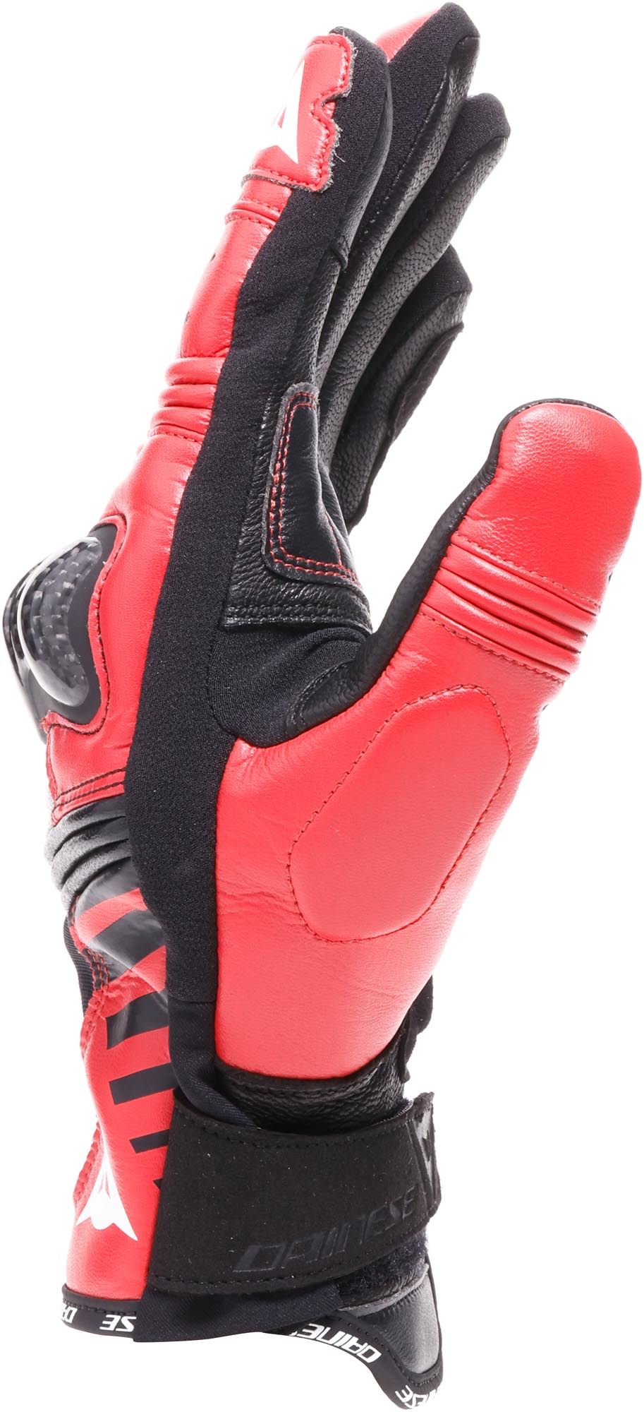 Dainese Reacto Carbon Short Motorcykelhandsker sort/rød M Figur 2