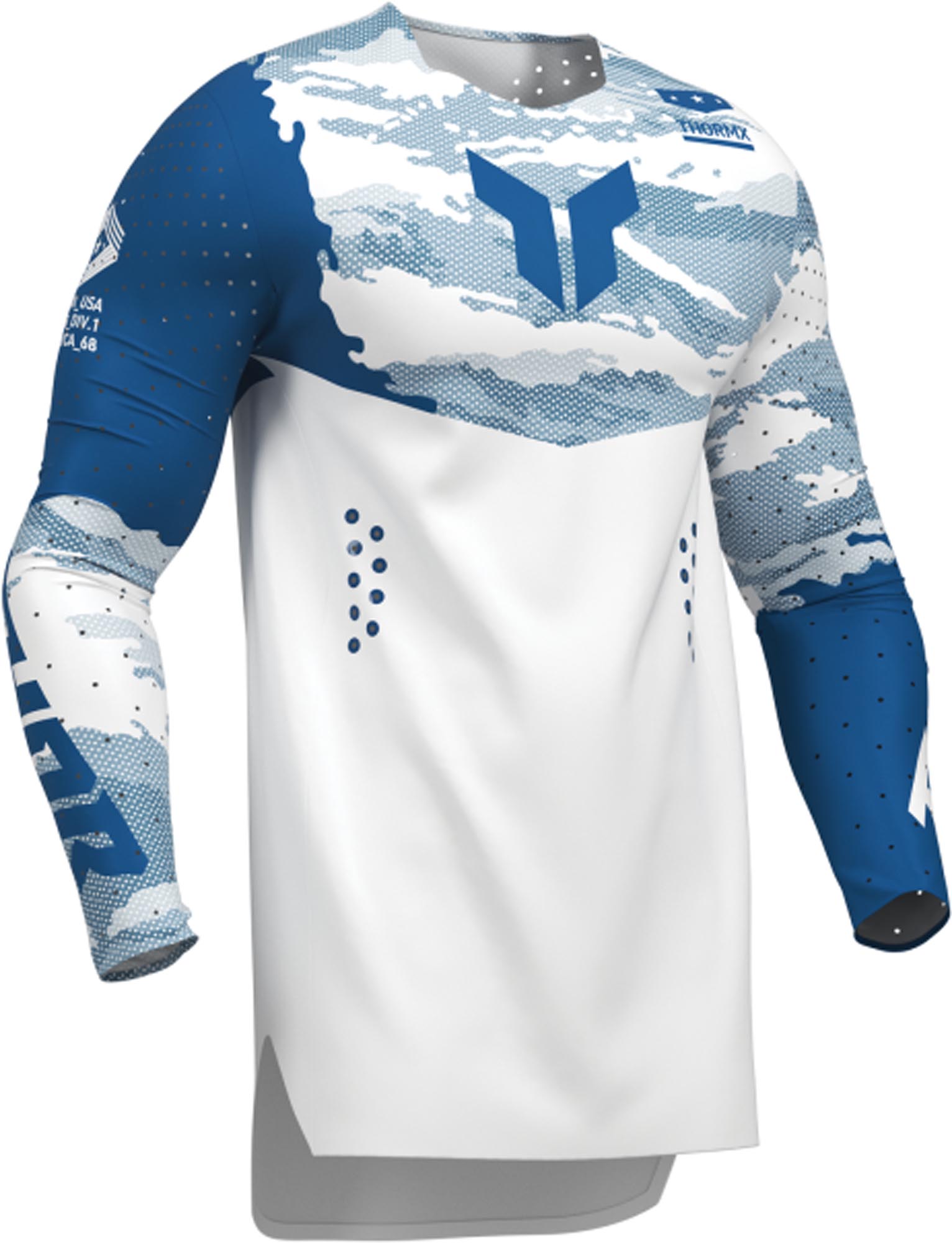 Thor Sportmode Recon Motocross Jersey white/blue M Figure 4