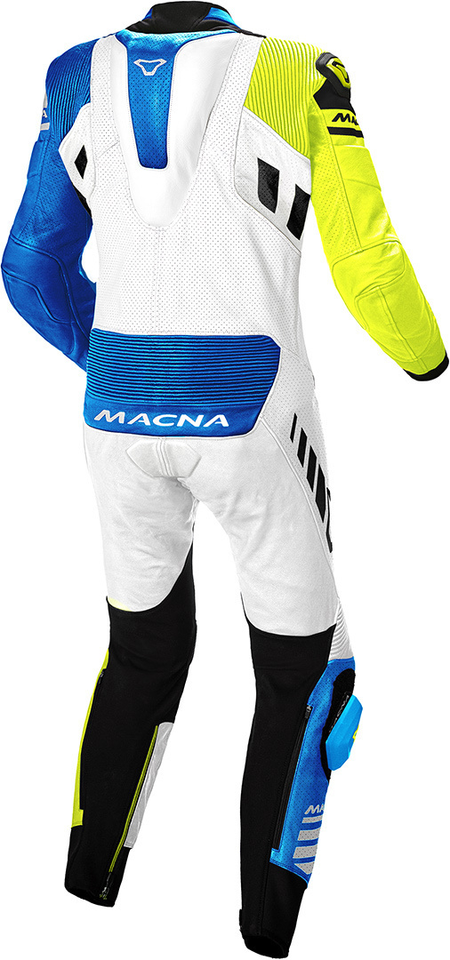 Macna Tracktix One Piece geperforeerd lederen motorpak Geel 58 Figuur 2