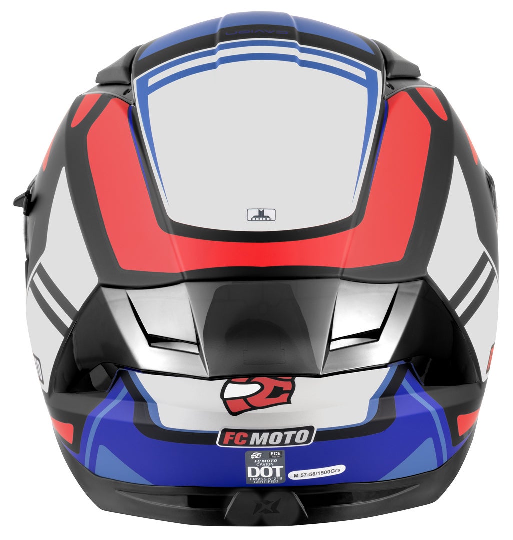 FC-Moto FF130SV Cavion Helmet black matt/red/blue 2XL Figure 5