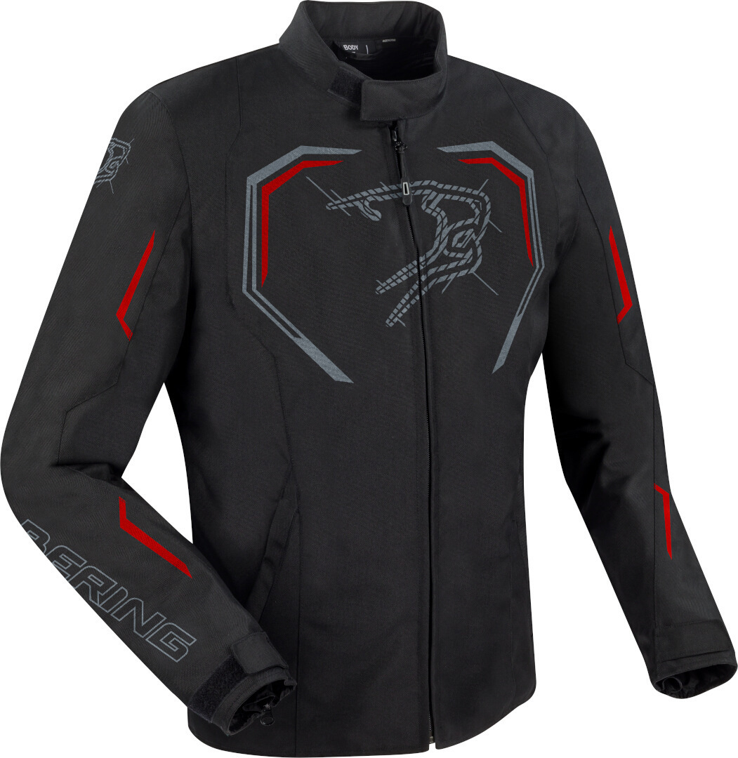 Bering Dundy Jachetă textilă impermeabilă pentru motociclete Negru/Roșu M Figura 1