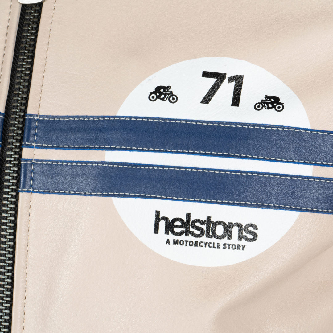 Helstons Chevy Buffalo Motorrad Lederjacke creme M Abbildung 4