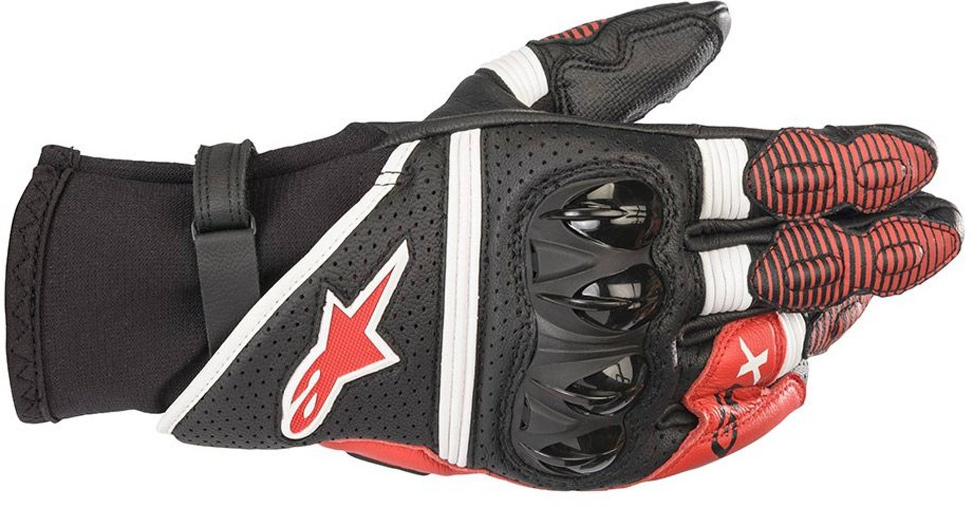 Alpinestars GP X V2 Mănuși de motocicletă Negru/Alb/Roșu 3XL Figura 1